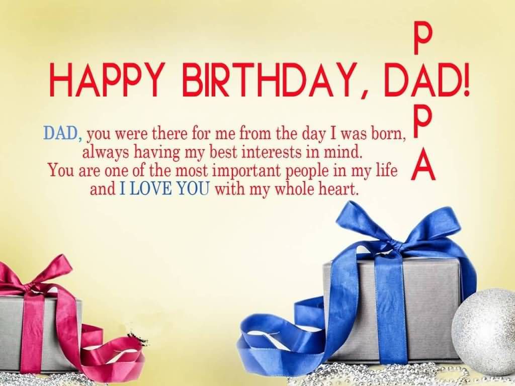 Dad You Were There For Me Father Birthday Wishes