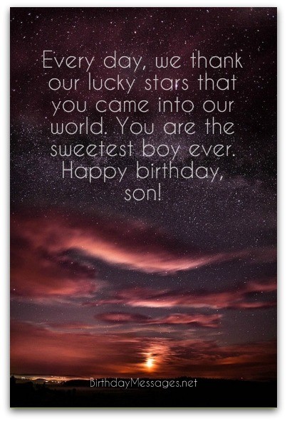 Every Day We Thank Our Son Birthday Wishes