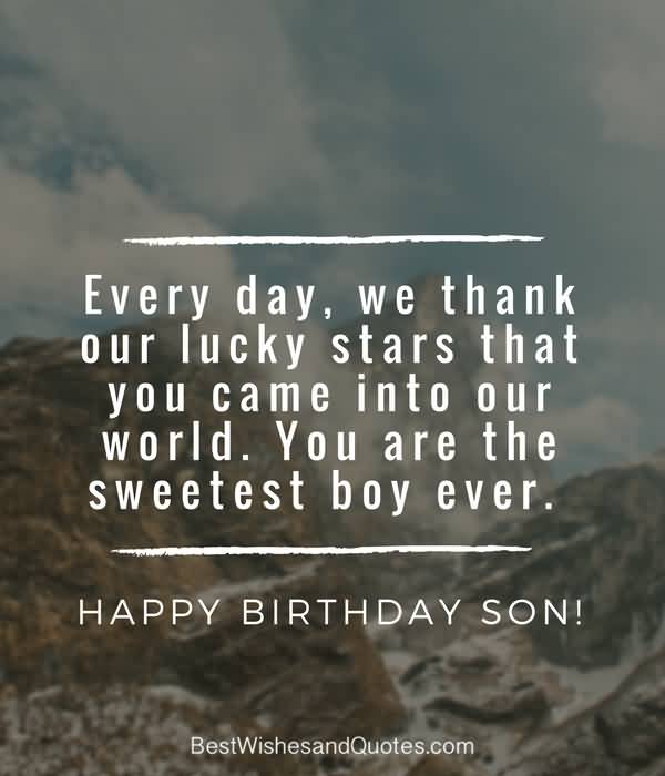 Every Day We Thank Son Birthday Wishes