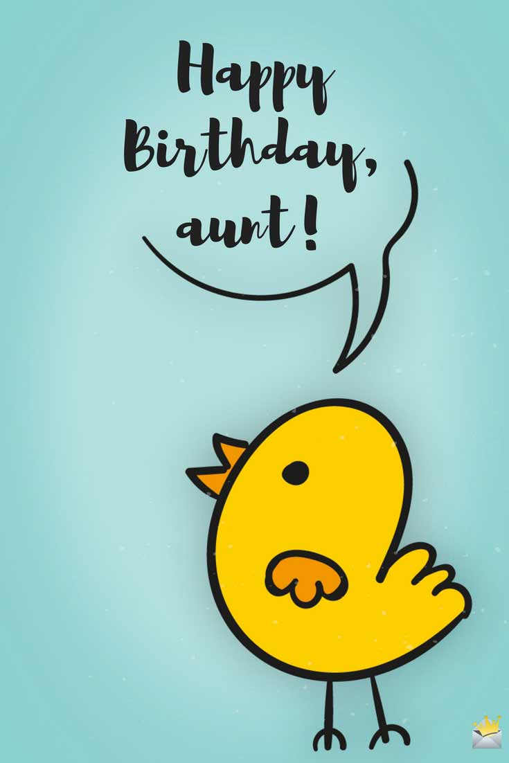 Happy Birthday Aunt With Bird Aunt Birthday Wishes