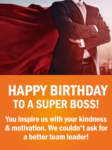 Happy Birthday To A Super Boss Boss Birthday Wishes