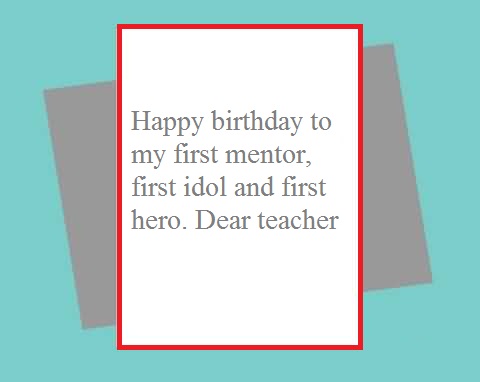 Happy Birthday To My First Mentor Teacher Birthday Wishes