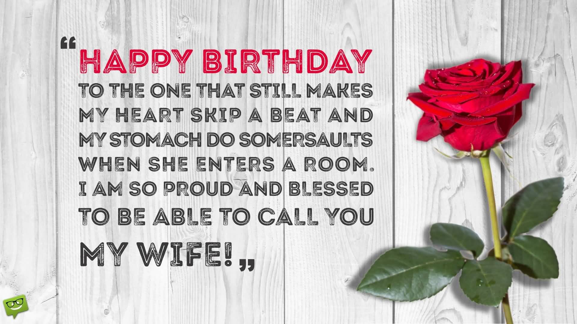 Happy Birthday To The One Wife Birthday Wishes