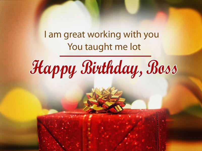 I Am Great Working With You Boss Birthday Wishes