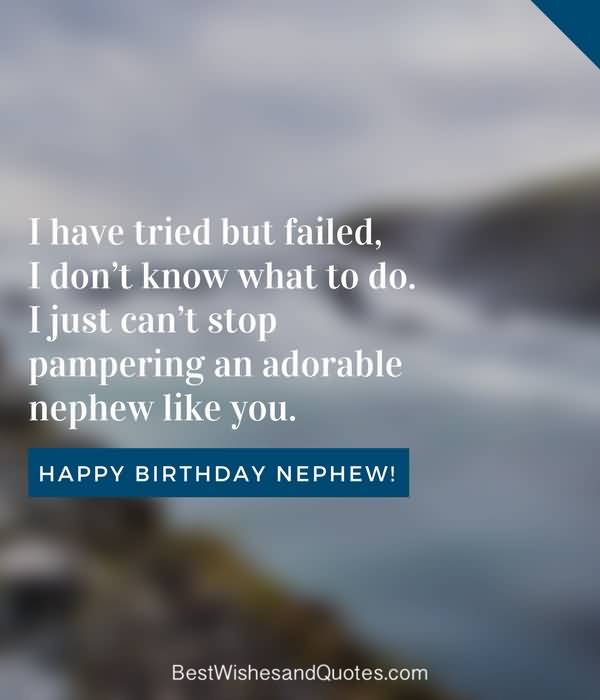 I Have Tried But Failed Nephew Birthday Wishes