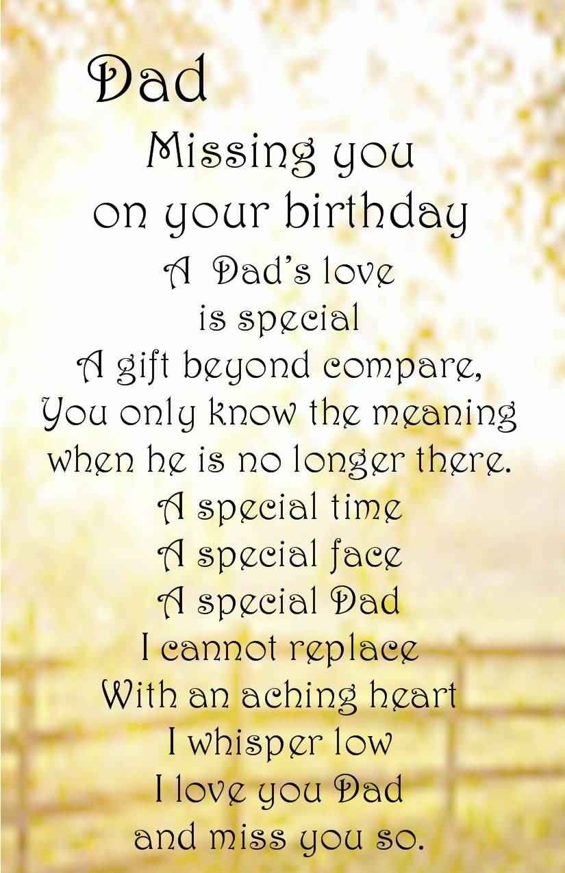 Missing You On Your Birthday Father Birthday Wishes