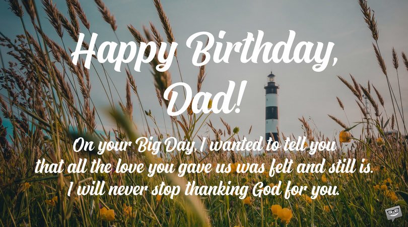 On Your Big Day Father Birthday Wishes