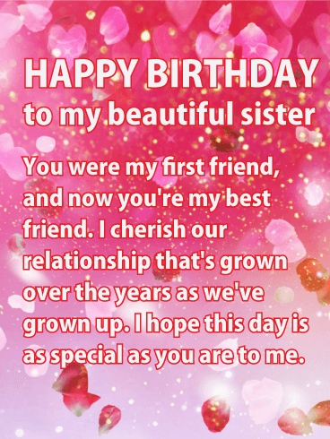 You Were My First Friend Sister Birthday Wishes