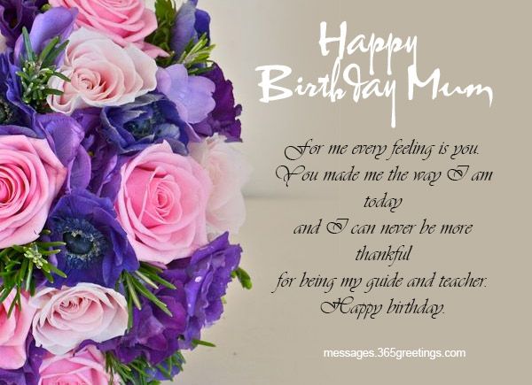 For me every Feeling is you Mother Birthday Wishes