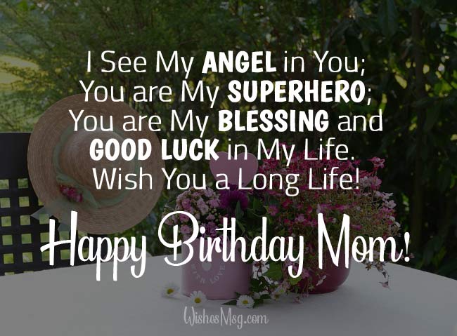 I see My Angel in you You are my Superhero Mother Birthday Wishes